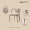 Manhattan Comfort 7-Piece Hathaway 59.05 Round Dining Set in Black with 6 Flor Dining Chairs in Grey 6-DT05DC088AR-BKGD - alternate 8